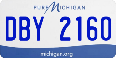 MI license plate DBY2160