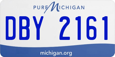 MI license plate DBY2161