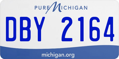 MI license plate DBY2164