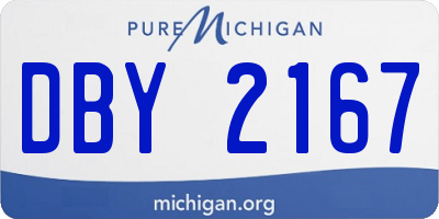 MI license plate DBY2167