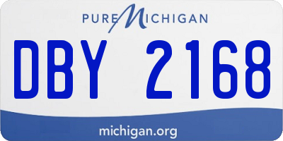 MI license plate DBY2168