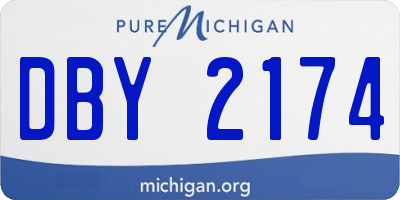 MI license plate DBY2174