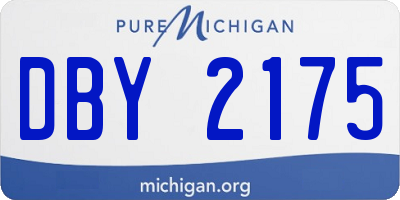 MI license plate DBY2175