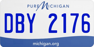 MI license plate DBY2176