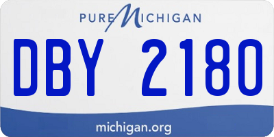 MI license plate DBY2180