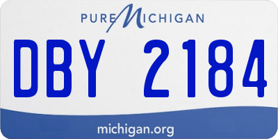 MI license plate DBY2184