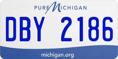 MI license plate DBY2186