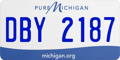 MI license plate DBY2187