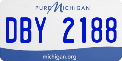 MI license plate DBY2188