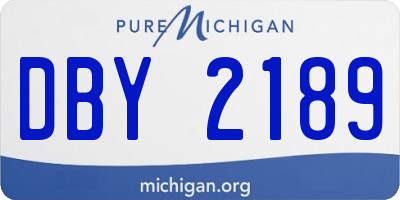 MI license plate DBY2189