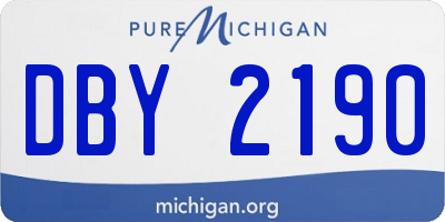MI license plate DBY2190