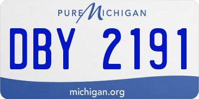 MI license plate DBY2191