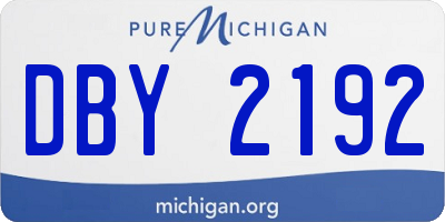 MI license plate DBY2192