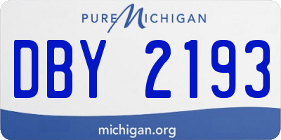 MI license plate DBY2193
