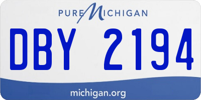 MI license plate DBY2194