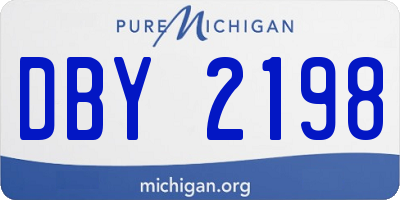 MI license plate DBY2198