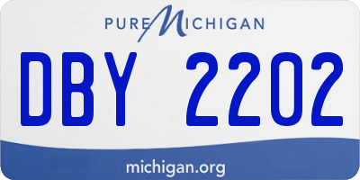 MI license plate DBY2202