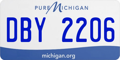 MI license plate DBY2206