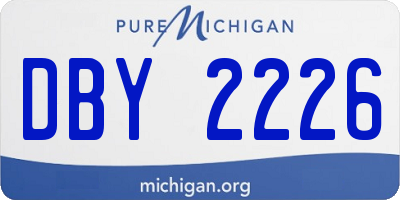 MI license plate DBY2226