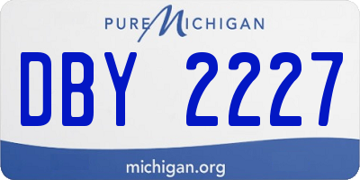 MI license plate DBY2227