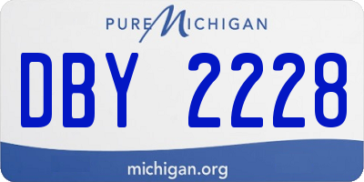 MI license plate DBY2228