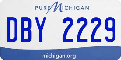 MI license plate DBY2229