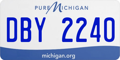 MI license plate DBY2240