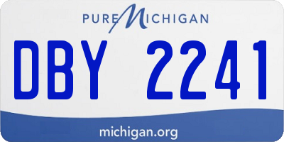 MI license plate DBY2241