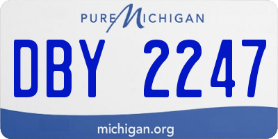 MI license plate DBY2247
