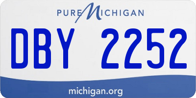 MI license plate DBY2252