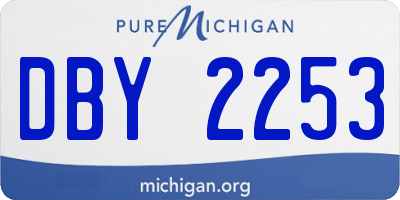MI license plate DBY2253