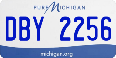 MI license plate DBY2256