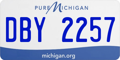 MI license plate DBY2257