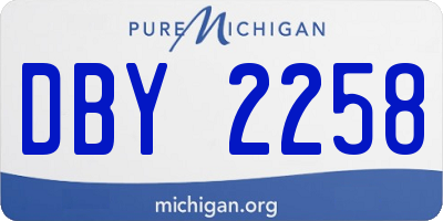 MI license plate DBY2258