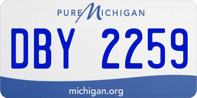 MI license plate DBY2259