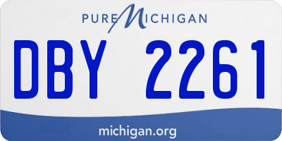 MI license plate DBY2261