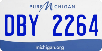MI license plate DBY2264