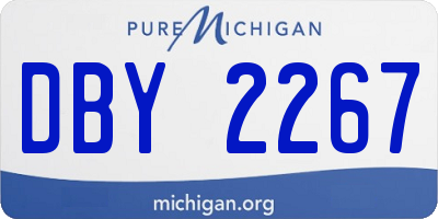 MI license plate DBY2267