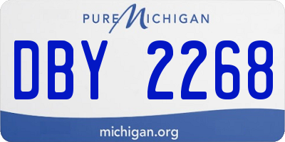 MI license plate DBY2268