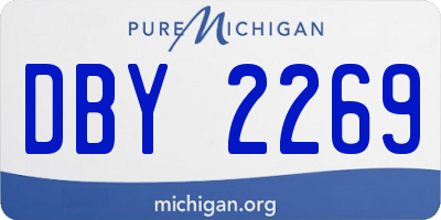 MI license plate DBY2269