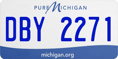 MI license plate DBY2271