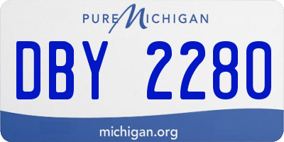 MI license plate DBY2280