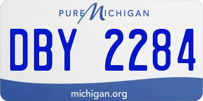 MI license plate DBY2284