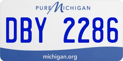 MI license plate DBY2286