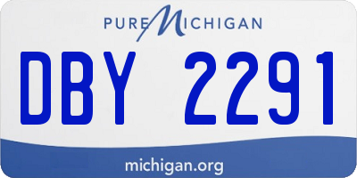 MI license plate DBY2291