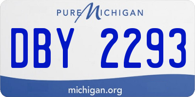 MI license plate DBY2293