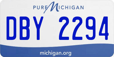 MI license plate DBY2294