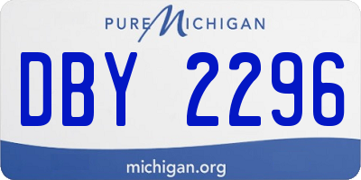 MI license plate DBY2296
