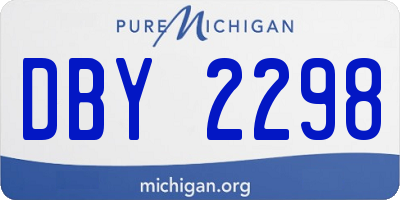 MI license plate DBY2298