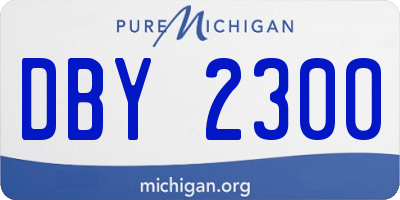 MI license plate DBY2300